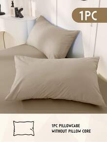 1 funda de almohada suave, funda de almohada de tamaño estándar, cierre de sobre, resistente a las arrugas, el desvanecimiento y las manchas, sin incluir el relleno de la almohada, decoración de otoño, decoración de habitación, de vuelta a la escuela, útiles escolares, blanco, rosa, negro, azul marino, beige, gris, verde, azul, verde