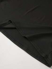 Obcisła męska koszulka sportowa z nitkami, wysoka elastyczna, amerykańska, jednokolorowa, bez rękawów, kamizelka sportowa bez spodni - Czarne - Zobacz 6