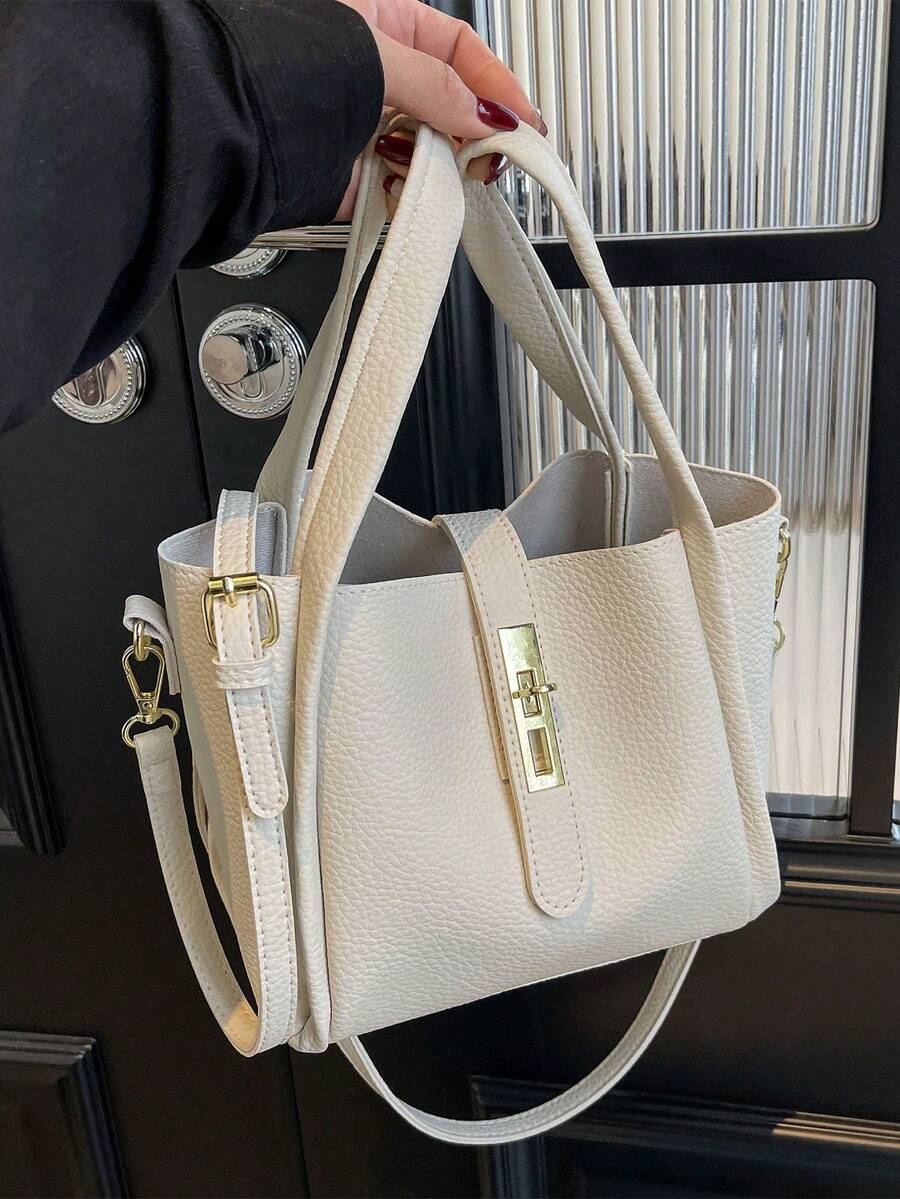 High-Quality Tote Bag For Women, New Fashion Handbag, Versatile Commuter Bag, Large Capacity Shoulder Bag For Outdoor Use - Beige - View 1