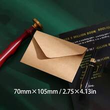 10-50 件经典白色黑色牛皮纸空白迷你纸质窗口信封，小卡片/便签夹，适用于婚礼请柬、生日派对礼物和圣诞节庆祝活动 - 彩色 - 查看 10