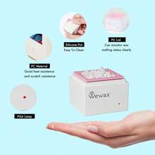 WEWAX Mini Nose & Ear Wax Heater – Single Unit/Kit With 50g Hard Wax Beans & Post-Wax Wipes, Portable Hair Removal Tool For Men & Women, Ideal For Home & Travel - 白色 - 查看 5