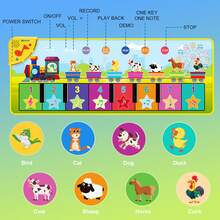 Kinder Musik Klaviermatte, berührungsempfindliches Spiel, Tanzspiel-Musikteppich mit Tier-/Instrumentengeräuschen, Klaviertastatur Frühförderungsspielzeug, Geschenk für Kleinkinder Jungen und Mädchen - Verschiedenfarbig - Übersicht 5