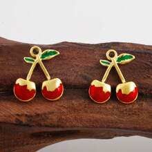 1pc/2pcs Luxury Delicate 304 Stainless Steel Electroplated Pendant Charms, Suitable For DIY Jewelry, Jewelry Making, Crafts - Ocean Life, Cherry, Flower Designs - Color - View 38