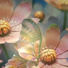 10pcs Flower & Butterfly Tote Bags - Glitter Attached Design, Reusable High-End Fashion Shopping Bags, Flat Paper Bags, Wedding Party Birthday Gift Packaging Bags, Jewelry And Cosmetics Storage Bags. Suitable For Retail Stores, Boutiques, Parties, Corporate Events, Birthdays, Holidays, Christmas And Valentine's Day