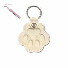 1pc Creative Pet Hair Memorial Keychain – Cat & Dog Fur Keepsake Pendant | Cute Leather Keepsake Box (PU Leather Paw Print/Heart Shape) | Valentine's Day/Christmas/Halloween/Thanksgiving/Mother's Day Gift