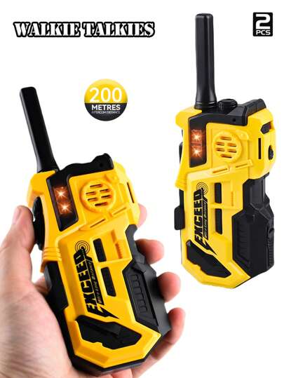 2pcs Realistic Walkie Talkie Toy Set, Indoor/Outdoor Remote Wireless Intercom For Camping, Picnic, Adventure, Gift For Boys & Girls, Christmas & Halloween, Some Accessories Randomly Included, Batteries Not Included