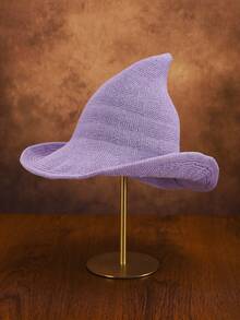Y2K Gothic Style Wool Knitted Witch Hat For Halloween, Suitable For Parties, Festivals And Gifts For Friends, Unisex - A - View 8