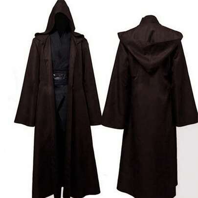 Cosplay-dräkter Vuxna Män Kvinnor Huva Svart Dräkt Kappa Långärmad För Halloween Karneval Fest Vampyr, Höstdekorationer, Halloweendekor Utomhus, Halloweendekorationer