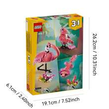LEGO Creator 3 合 1 野生动物：粉红火烈鸟动物拼搭玩具 - 包含 3 种拼搭选择：粉红火烈鸟、凤头鹦鹉或墨西哥钝口螈 - 适合 8 岁以上儿童、女孩和男孩的学习玩具 - 31170 - 31170 - 查看 12