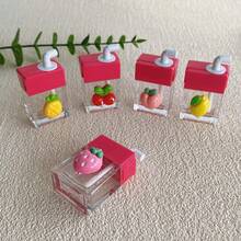 1支10毫升果汁造型唇彩管，唇彩包装容器，样品瓶，润唇膏管，口红可填充瓶，化妆品，便宜，房间装饰，梳妆台，旅行，卧室，化妆配件，赠品，旅行，廉价商品，旅行必备 - 玫紅色 - 查看 6