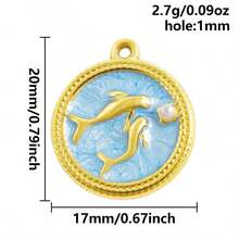 1pc/2pcs Luxury Delicate 304 Stainless Steel Electroplated Pendant Charms, Suitable For DIY Jewelry, Jewelry Making, Crafts - Ocean Life, Cherry, Flower Designs - Color - View 79