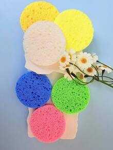Soft Cleansing Facial Powder Puff(Mixed Colors), Beauty Facial Sponge, Bath Makeup Remover Puff, Facial Cleansing Tool, Exfoliating, Blackhead Removal, Gentle Skin Cleansing