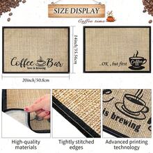 Cunhill 2 Pieces Coffee Bar,Coffee Bar Accessories 20 X 14 Inch Coffee Bar Decoration Coffee Placemats Coffee, Coffee Bar, Countertops,Coffee Station Accessories(First Coffee) - First Coffee - View 12