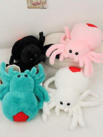 1pc Spider Doll High-End Fluffy Plush Toy, Dormitory Doll, Cute Stuffed Animal Toy, Birthday Gift For Friends Halloween Decoration, Gift For Halloween, Mother's Day, Friends Birthday,Christmas Gift, Christmas Style Birthday Gift