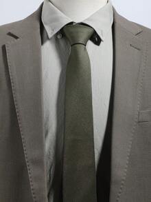 1pc Unisex Casual Hand-Tied Necktie, Suitable For Various Occasions, Versatile In Moss Green/Dark Green/Sage Green Men Necktie Men Necktie