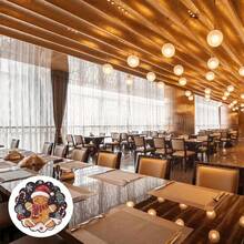 2 Pieces Christmas Theme Gingerbread Man Round Table Mats, Durable, Oil-Absorbing And Easy To Clean Dining Mats, Suitable For Winter Party And Gathering Meal Decoration