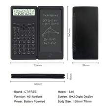 2-In-1 Foldable 401 Multifunctional Scientific Calculator, Large Display, 6-Inch Writing Board, Supports Stylus, With Eraser Button And Lock Function. Portable Scientific Calculator With Writing Board, Featuring Drawing, Large Display - Designed For Students, Schools, Office And Travel, Essential School Supply.