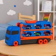 Car Truck With Impulse Track Includes 6 Fun Cars For Boys Strategy Toy - Multicolor - View 3