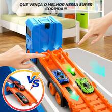 Car Truck With Impulse Track Includes 6 Fun Cars For Boys Strategy Toy - Multicolor - View 5