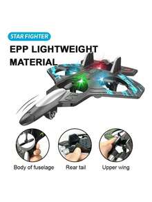 Avión Planeador Rc 2.4g Con Luces Led, Modelo Acrobático - Rojo - Ver 3