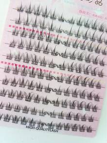 Ciglia finte Ondine da 60/100/120 ciuffetti, senza colla, non rimovibili, con steli sottili, ciglia segmentate simulate, ciglia morbide a più segmenti di grande capacità, ciglia finte a singolo ciuffetto per principianti