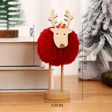 Christmas Decorative Reindeer Desktop Ornaments, Wool Felt Figurines For Store Display, Mini Window Decor