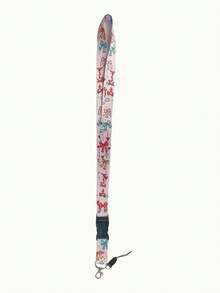 1pc Versatile Casual Lanyard With Multiple Designs, 20.91in(53.1cm) Simple & Fashionable Detachable Neck Strap, Suitable For Teachers, Medical Staff, ID Badge Holder, White Flower, Pink Stay Arrow, Rainbow Flower Separable Lanyard, Teacher's Day, Nurse's Day Gift, Daily Wear, Office Supplies - Multicolor - View 3