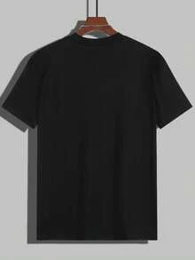 Portrait black short-sleeved T-shirt Tee For Adult, Men, Women, Teen, Teenager, Adolescent, Youth