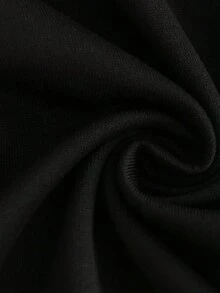 女童可爱猫咪图案连帽衫 女童童趣长袖连帽卫衣 秋冬学生童装 - 黑色 - 查看 5