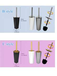 1pc Plastic Toilet Cleaning Brush, Modern Two Tone Toilet Brush For Bathroom Bathroom Decor Fall Decor