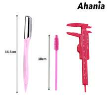 Ahania Eyebrow Designer Kit 1 Eyebrow Razor + 1 Caliper + 1 Eyelash Brush - 彩色 - 查看 9
