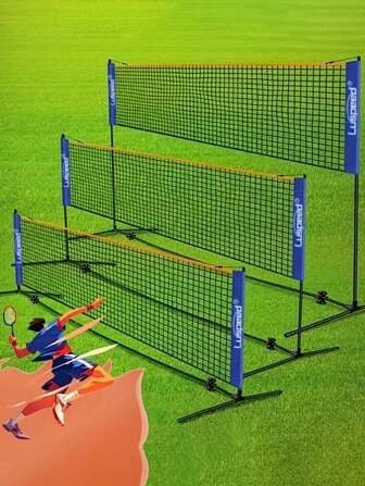 1pc Portable Badminton Net For Home, Indoor And Outdoor Professional Match, Standard Size (Note: Net Only, No Frame)