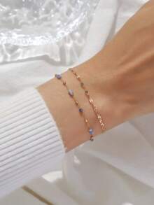 2pcs Bohemian Elegant Women Necklace Set, Minimalist Short Necklace, Fashion Jewelry For Daily Wear, Date, Vacation, Party, Beach Outfit, Gift For Her