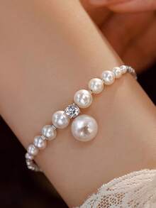 BALMORA A Exquisite Luxury S925 Sterling Silver Pearl Bracelet Gift For Girlfriend - silver - View 6