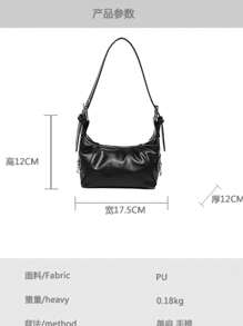 复古时尚小众设计皮革拉链单肩包