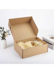 Hộp vận chuyển 5,9x5,9x2 inch, Hộp bìa cứng sóng màu nâu, Hộp đựng tài liệu cho doanh nghiệp nhỏ, đóng gói, gửi thư, vận chuyển có thể được sử dụng để đóng gói quà tặng Giáng sinh - Nhiều màu - Xem 2
