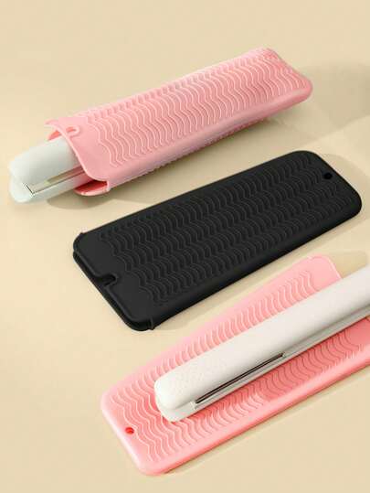 Thermal Styling Tool Pad, Portable Hair Straightener And Curling Iron Heat-Resistant Pad, Silicone Storage Anti-Slip Pad, Large Wavy Hair Styling Tool, Insulating Pad For Hair Straightener, Iron And Curling Iron, Scar Silicone Pad, Styling Tool