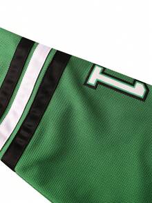 Men's Women's #11 Green Ice Hockey Jersey - Contrast Color V-Neck, Fun Pattern With Letter And Number Embroidery, Sleek Athletic Fit With Breathable, Sweat-Absorbent And Wear-Resistant Fabric, Perfectly Suited For Both Sports Competition And Daily Wear. - 綠色 - 查看 5