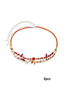 Acrylic Seed Beads Double Layer Waist Chain Boho Minimalism Geometric Stone Belly Chain Sexy Summer Body Jewelry Body Chain - Multicolor - View 18