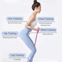 XIESHOU 1 件加厚脚踏板阻力带，腹部训练器，腿部和腹部锻炼，瑜伽伸展辅助工具，仰卧起坐锻炼器材 - 彩色 - 查看 5