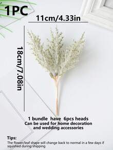 1/3/5/200PCS (6pcs Head) Autumn Decoration Mini Cedar Artificial Flowers Lavender Bouquets Silk Christmas Decoration Pine Needles Fake Plants Mini Tree Branch Birthday Party Decorations Wedding Flower Baskets Bride Holding Flowers Home Furnishings Dining Rooms Bedrooms Windowsills Vases For Decorations Outdoor Gardens Start Of School Season - Green - View 2
