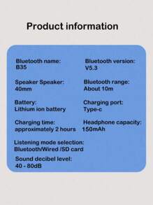 AKKHOO 无线耳机，Jerly 5.3，长效电池，办公和音乐耳机，无线游戏耳机 - 黑色 - 查看 12