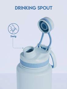 40 oz Insulated Tumbler with Spout Lid – Stainless Steel Water Bottle, Leak-Proof Double Wall Coffee Cup, Keeps Cold for 24H, Fits Car Cup Holder, Reusable Travel Mug for Sports, Gym, School, and Travel - 淺藍 - 查看 2