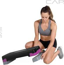 Plataforma de step aeróbico compacta Tone Fitness | Step de ejercicio - Par de elevadores grises - Ver 6
