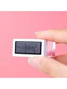 1 个自定义姓名金属印章、金属图章、手写文本标签印章、多种字体可供选择、是日常办公的好帮手、商务签名印章、个性化姓名印章、签名印章、织物印章、办公室印章、新年礼物、情人节、情人节装饰礼物生日毕业、商务学校用品、返校