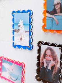 Creative Refrigerator Magnets, Strong Adhesive & Removable, 3-Inch Instant Photo Display Frame, Kitchen & Office Decor, Memo Sticker Without Drilling