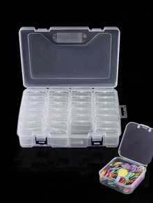1pc Thick PP Material Transparent 8-Grid Metal Parts Storage Box With Removable Dividers, Suitable For Beads And Small Items Organization, Room Decor - Clear - View 6