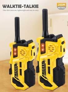 2 件逼真对讲机玩具套装，室内/室外远程无线对讲机，适用于露营、野餐、探险、男孩和女孩的礼物、圣诞节和万圣节，随机包含一些配件，不含电池 - 彩色 - 查看 6