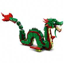 LEGO 3-in-1 Mittelalter Drachen Spielzeug - Baustein Spielzeug mit 3 Aufbauoptionen, Drache, Seeschlange oder Phönix - Fantasy Set für Kinder, Jungen und Mädchen, ab 9 Jahren - Geburtstagsgeschenkidee - 31161