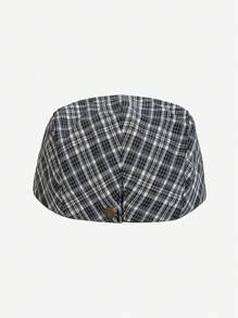 1pc Unisex Fashion Plaid Beret Hat, Retro British Style Newsboy Cap, Suitable For Autumn/Winter Outdoor Daily Wear, Great Gift